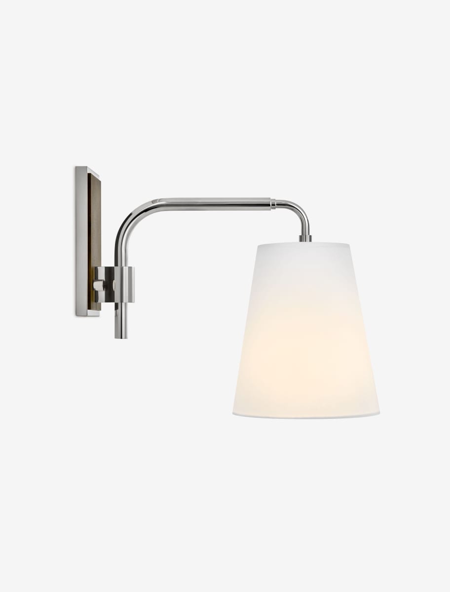 Small swing arm sconce top